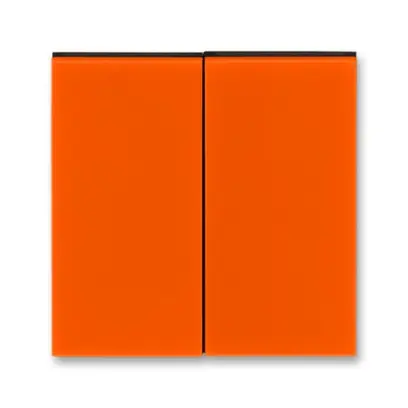 3559H-A00652 66  Kryt spínače kolébkového dělený, oranžová / kouřová černá